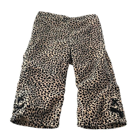 Gymboree Animal Print Pants Elastic Waist Lace Up Hem Pull On Brown Black 2T - Picture 1 of 6